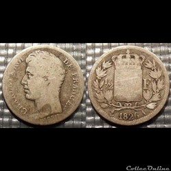 F Charles X 1/2 Franc 1826 A