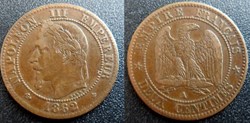 N-Napoleon III Empereur Un centime lauré 1862 A Paris