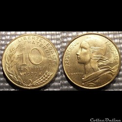 Di 10 centimes Marianne 1979 20mm 3g