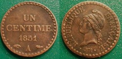 H-Deuxième République 1 Centime Dupré 1851 A