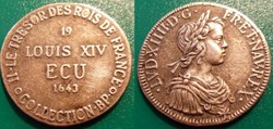 s- jeton BP Le Trésor des Rois de France n° 19 Ecu 1643