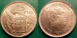 25 Pesetas 1957