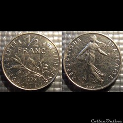 Gl 1/2 franc semeuse 1994 19.5mm 4.5g