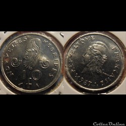 Nouvelles Hébrides 10 Francs 1967