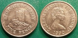 5 Pence 1990