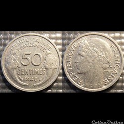 Ge 50 centimes Morlon 1946 18mm 0.7g