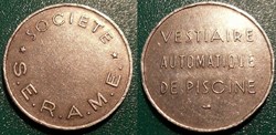 b- Jeton Vestiaire automatique de Piscine Société SERAME