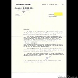 Vieux papiers: Pontonx-sur-Adour Exploitations Forest. André Bordes 1958