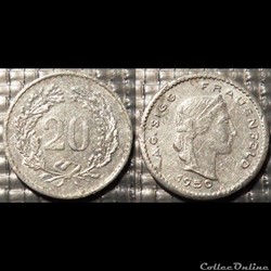 q- MN etr Suisse jeton de 20 Rappen 1950