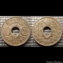 Dc 10 centimes EM Lindauer 1917 21mm 4g