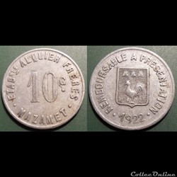 p- MN Mazamet 10 C. Al Etab.Alquier Frères Elie:25.2
