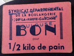 Syndicat départemental de la Boulangerie de la Haute Garonne - Bon pour 1/2 kilo de Pain