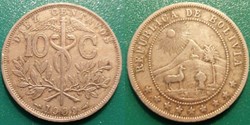 Bolivie 10 centavos 1909