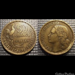 Na 50 francs Guiraud 1951 B 27mm 8g
