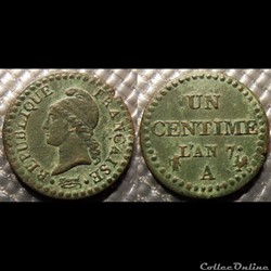 C-Directoire 1 Centime Dupré An 7A