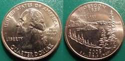 1/4 dollar 2005 P Oregon