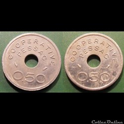 p- MN Pessac Coopérative Monnaie de Paris 0,50 Fr. Al Elie:10.1