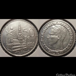 Belgique 50 Franc 1958 Der Belgen