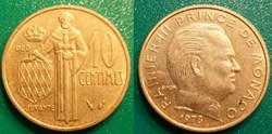 10 Centimes 1978 Rainier III