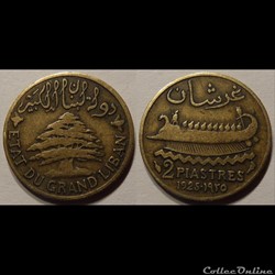 Liban 2 Piastres 1925