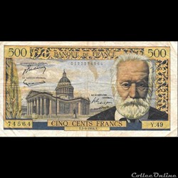 500 francs Victor Hugo