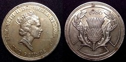 2 Pounds 1986 Elizabeth II XIIIe Jeux du Commonwealth en Ecosse