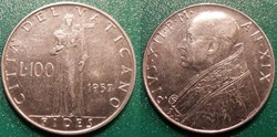 100 Lires 1957 Paul VI