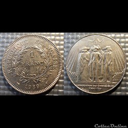 Hi 1 franc Etats Généraux 1989 24mm 6g