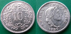 q- MN etr Suisse jeton de10 Rappen 1950
