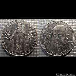 Hl 1 franc Jacques de Rueff 1996 24mm 6g
