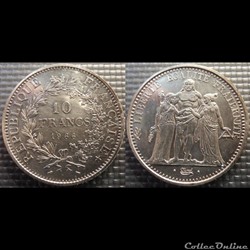 Lf 10 francs Hercule 1966 37mm 25g