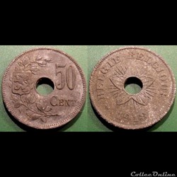 Belgique German ocupation 50 Cent. 1918