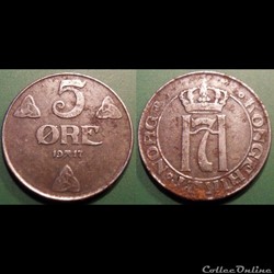 Norvège 5 Ore 1917