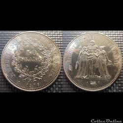 Nb 50 francs Hercule 1975 41mm 30g