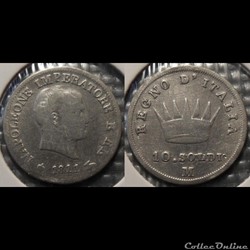 Italie Napoléon 10 Soldi 1811 M
