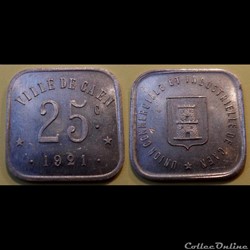 p- MN Caen 25 C. 1921 Al Elie:10.3