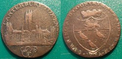 e- J etr Grande Bretagne anonyme de demi-penny d'origine britannique