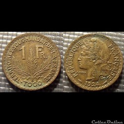 Togo 1 Franc Territoires sous mandat 1924