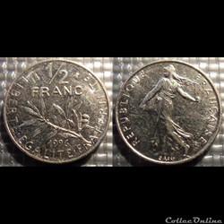 Gl 1/2 franc semeuse 1996 19.5mm 4.5g