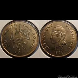 Nouvelle Calédonie 100 Francs 1976 IEOM