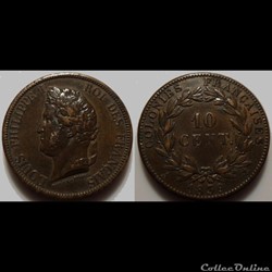 Colonies Générales 10 Centimes 1839 A