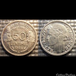 Ge 50 centimes Morlon 1946 B 18mm 0.7g