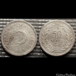 Turquie 50 kurus 1947