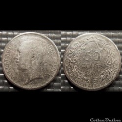 Belgique 50 Centimes 1910 Des Belges