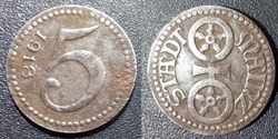 q- MN etr Germany Mainz 5 Pfennig 1918