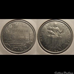Polynésie Française 2 Francs 1965