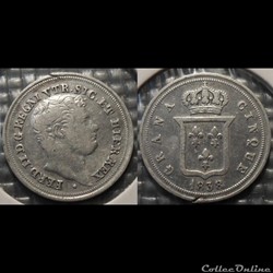 Italie Naples & Sicile 5 Grana 1838