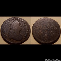 H7 Louis XIV Buste Agé Liard 1695 X Amiens