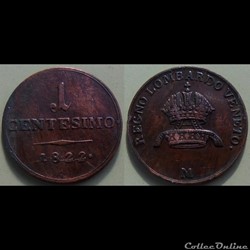 Italie Lombardie 1 Centésimo 1822