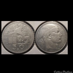 Belgique 50 Francs 1851